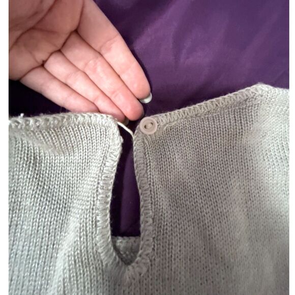 Women's Vintage 80s Bellocco Embroidered Floral Cottagecore Puff Sleeve Sweater - Picture 7 of 9